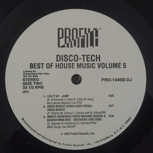 Various : Best Of House Music Vol. 5 - Disco-Tech (2xLP, Comp, Promo)
