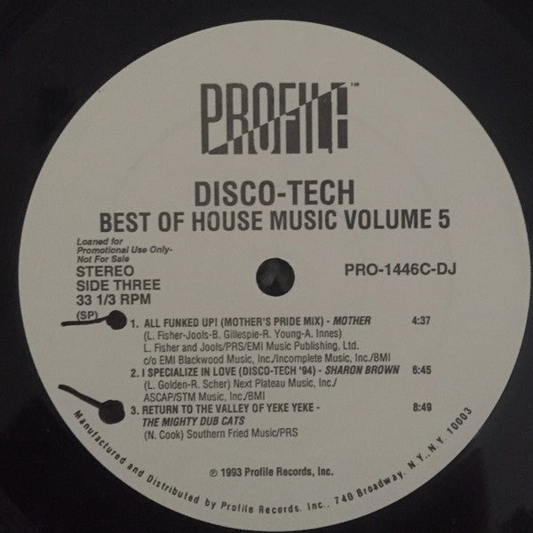 Various : Best Of House Music Vol. 5 - Disco-Tech (2xLP, Comp, Promo)