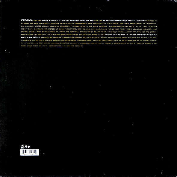Madonna : Erotica (12", Maxi)