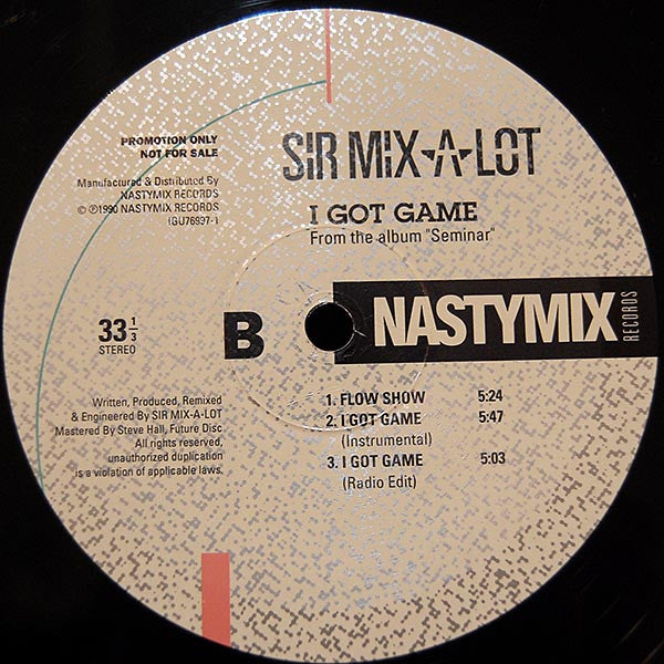 Sir Mix-A-Lot : I Got Game (12", Promo)