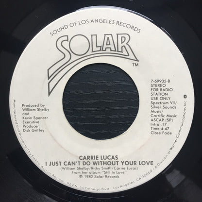 Carrie Lucas : Men / I Just Can't Do Without Your Love (7", Single, Promo)
