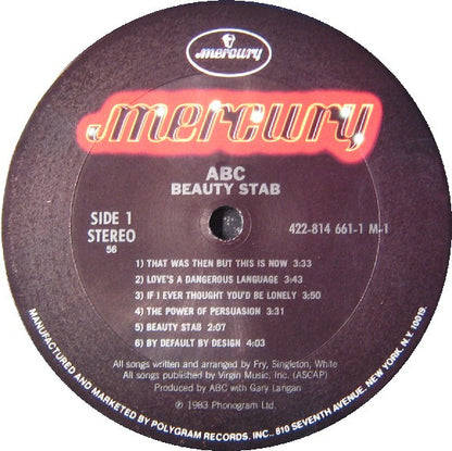 ABC : Beauty Stab (LP, Album, 56 )