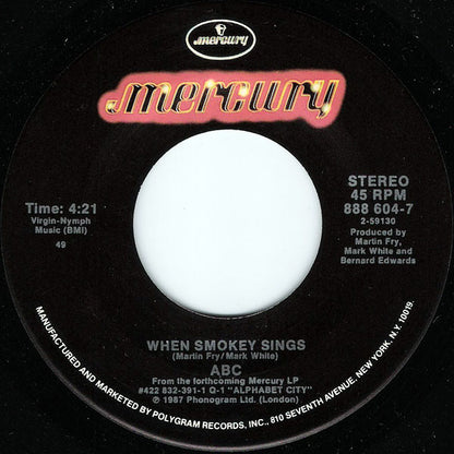 ABC : When Smokey Sings (7", Single, Spe)