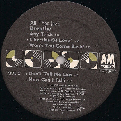 Breathe (3) : All That Jazz (LP, Album, EMW)