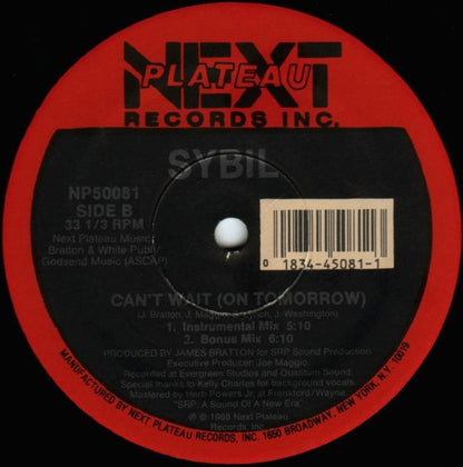 Sybil : Can't Wait (On Tomorrow) (12")