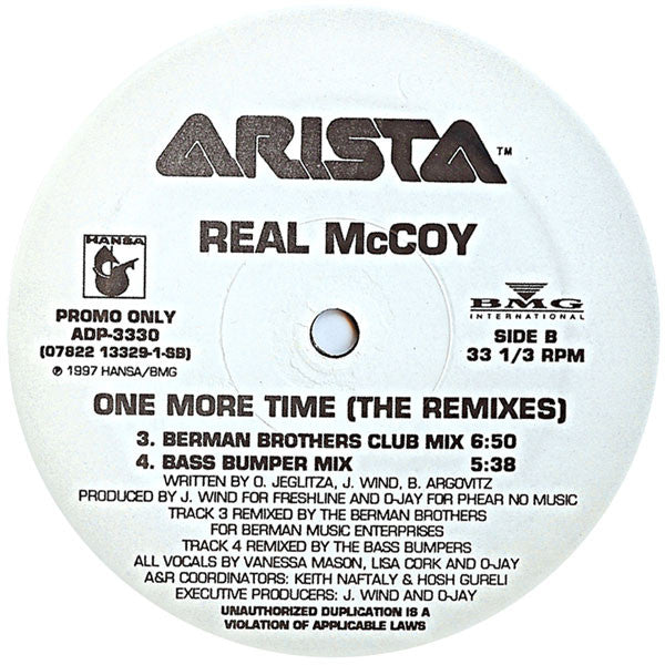 Real McCoy : One More Time (The Remixes) (12", Maxi, Promo)