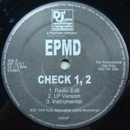 EPMD : Check 1, 2 (12", Single, Promo)