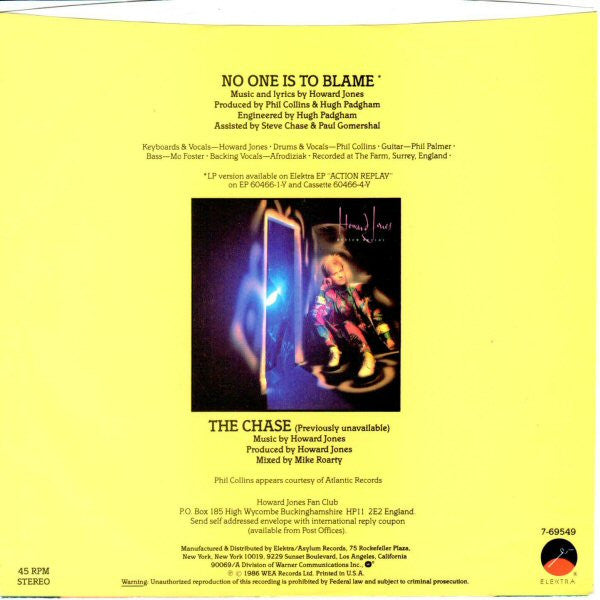 Howard Jones : No One Is To Blame (7", Single, Spe)