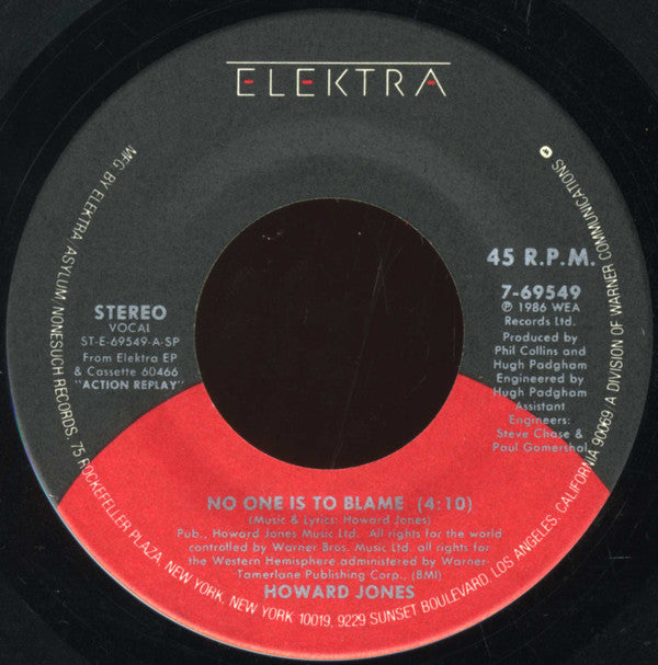 Howard Jones : No One Is To Blame (7", Single, Spe)