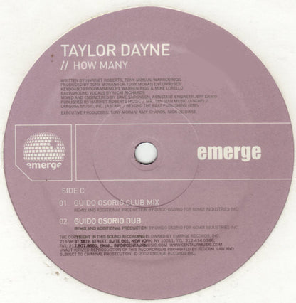 Taylor Dayne : How Many (2x12")