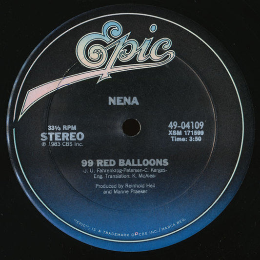 Nena : 99 Red Balloons / 99 Luftballons (12", Single, Car)