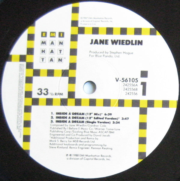 Jane Wiedlin : Inside A Dream (12", Single)