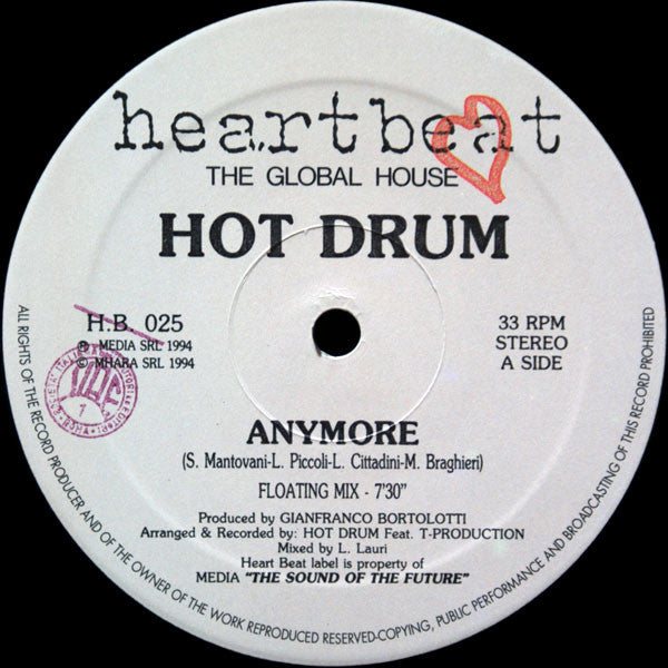 Hot Drum : Anymore (12")