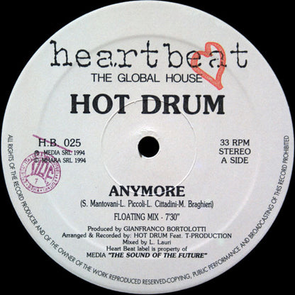 Hot Drum : Anymore (12")