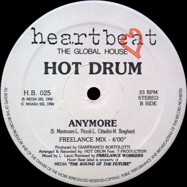 Hot Drum : Anymore (12")
