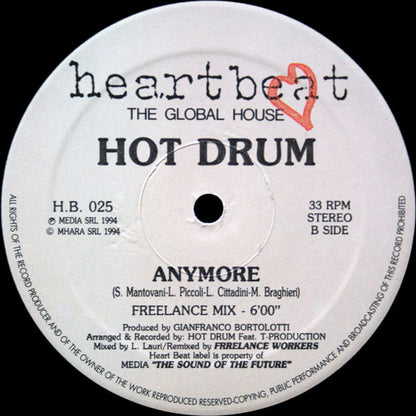 Hot Drum : Anymore (12")