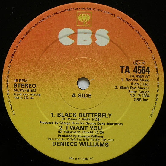 Deniece Williams : Black Butterfly (12")