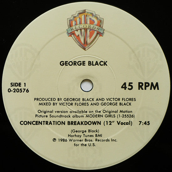 George Black : Concentration Breakdown (12")