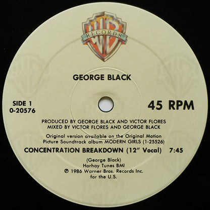 George Black : Concentration Breakdown (12")