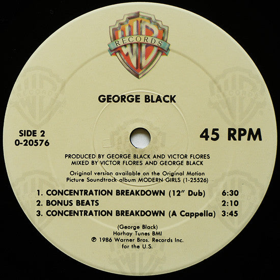 George Black : Concentration Breakdown (12")