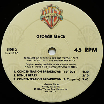 George Black : Concentration Breakdown (12")