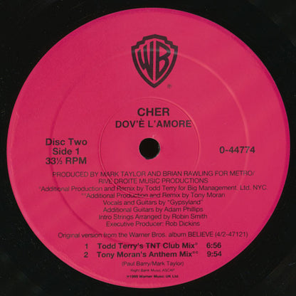 Cher : All Or Nothing / Dov'é L'Amore (2x12")