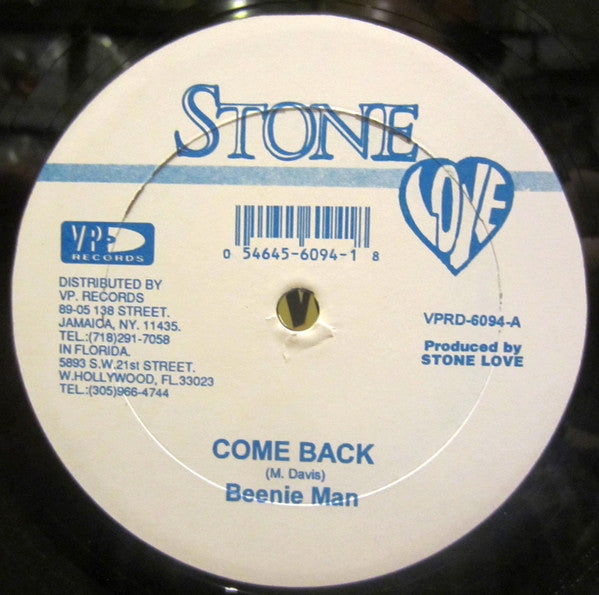 Beenie Man / Elephant Man & Harry Toddler : Come Back / A Follow We (12", Single)