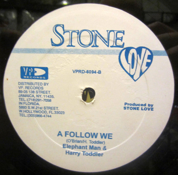 Beenie Man / Elephant Man & Harry Toddler : Come Back / A Follow We (12", Single)