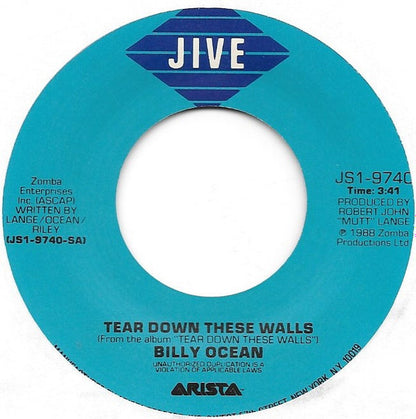 Billy Ocean : Tear Down These Walls (7", Single)