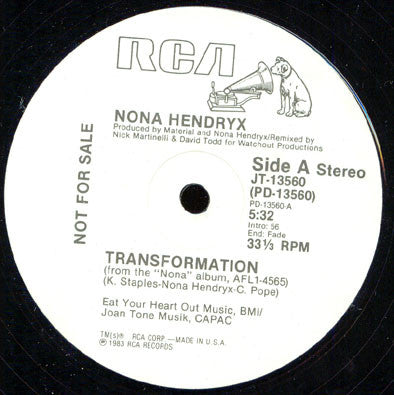 Nona Hendryx : Transformation (12", Mono, Promo)