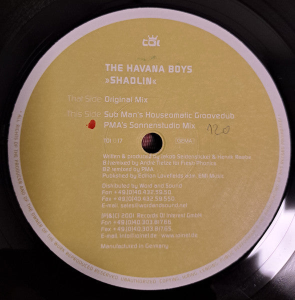 The Havana Boys : Shaolin (12")