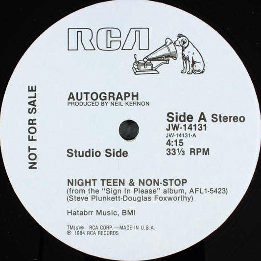 Autograph (2) : Night Teen & Non-Stop (12", Promo)