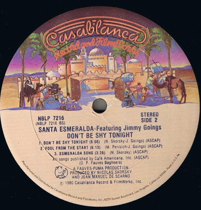 Santa Esmeralda Featuring Jimmy Goings : Don't Be Shy Tonight (LP, Album, Gol)