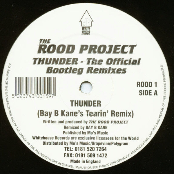 The Rood Project : Thunder - The Official Bootleg Remixes (12")