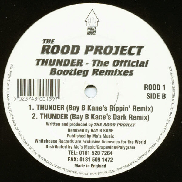 The Rood Project : Thunder - The Official Bootleg Remixes (12")