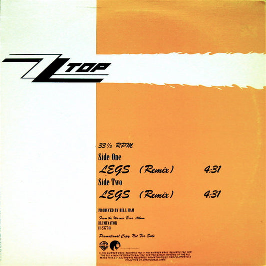 ZZ Top : Legs (12", Promo)