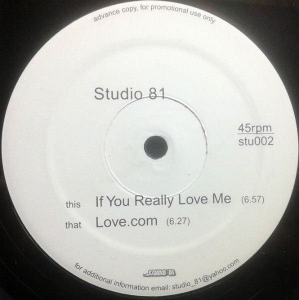 Paul Jacobs : If You Really Love Me / Love.com (12", Advance, Promo)