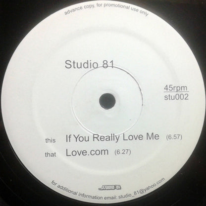 Paul Jacobs : If You Really Love Me / Love.com (12", Advance, Promo)