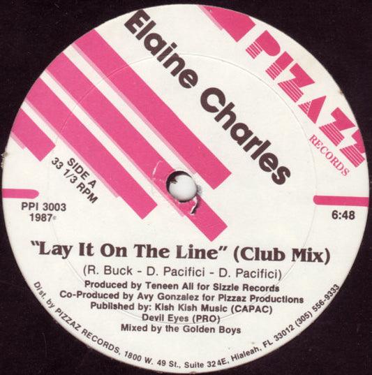 Elaine Charles : Lay It On The Line (12")