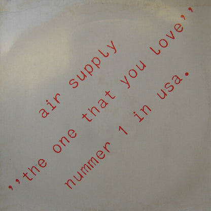 Air Supply : The One That You Love (12", Promo)