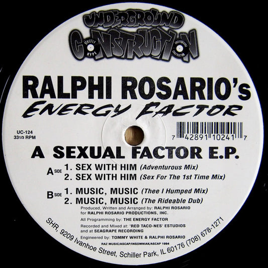 Ralphi Rosario 's Energy Factor : A Sexual Factor E.P. (12", EP)