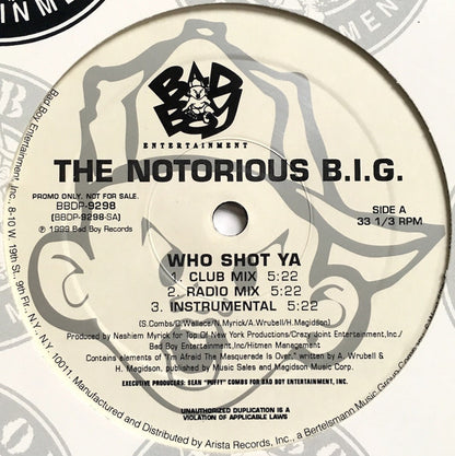 The Notorious B.I.G.* : Who Shot Ya / 10 Crack Commandments (12", Promo)