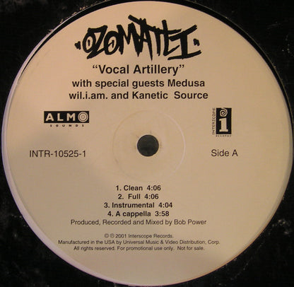 Ozomatli : Vocal Artillery (12", Promo)