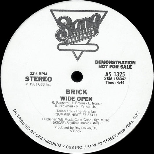 Brick : Wide Open (12", Promo)