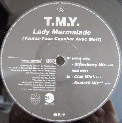 T.M.Y. : Lady Marmalade (Voulez-Vous Coucher Avec Moi?) (12", Maxi)