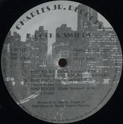 D-Rock & Swift-C : Who Rocks / Cut It Up (12")
