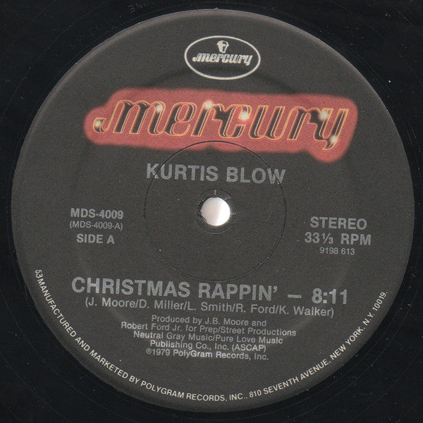 Kurtis Blow : Christmas Rappin' (12", RE)