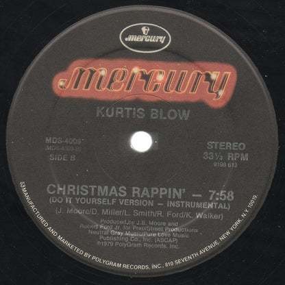 Kurtis Blow : Christmas Rappin' (12", RE)