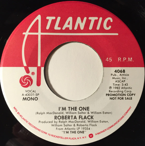 Roberta Flack : I'm The One (7", Single, Mono, Promo)