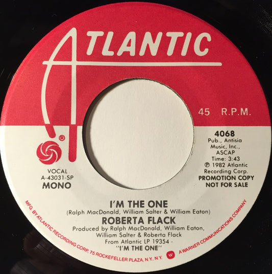 Roberta Flack : I'm The One (7", Single, Mono, Promo)